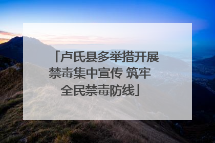卢氏县多举措开展禁毒集中宣传 筑牢全民禁毒防线