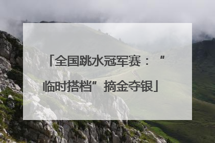全国跳水冠军赛：“临时搭档”摘金夺银