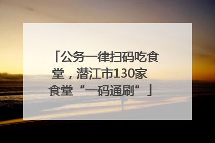 公务一律扫码吃食堂，潜江市130家食堂“一码通刷”