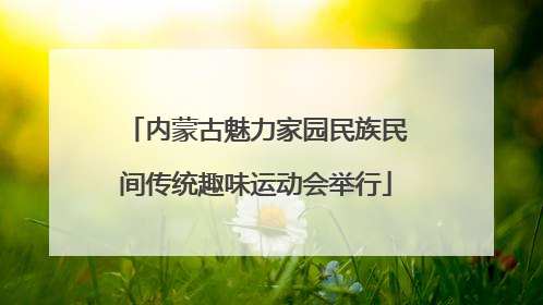 内蒙古魅力家园民族民间传统趣味运动会举行