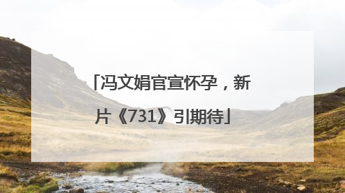 冯文娟官宣怀孕，新片《731》引期待