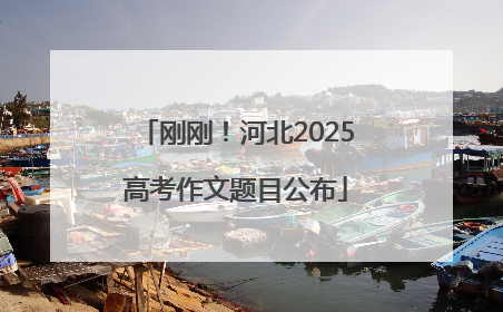 刚刚！河北2025高考作文题目公布