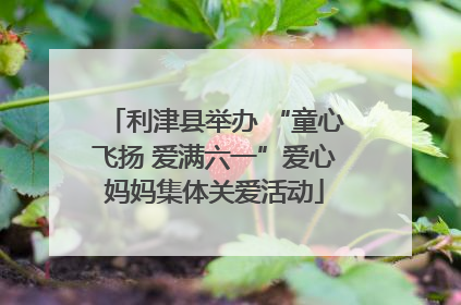 利津县举办 “童心飞扬 爱满六一”爱心妈妈集体关爱活动