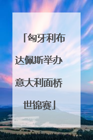 匈牙利布达佩斯举办意大利面桥世锦赛