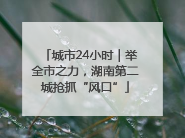 城市24小时｜举全市之力，湖南第二城抢抓“风口”