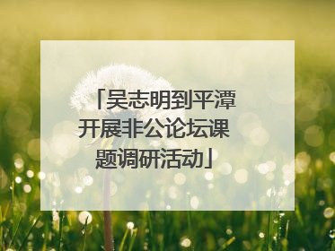 吴志明到平潭开展非公论坛课题调研活动