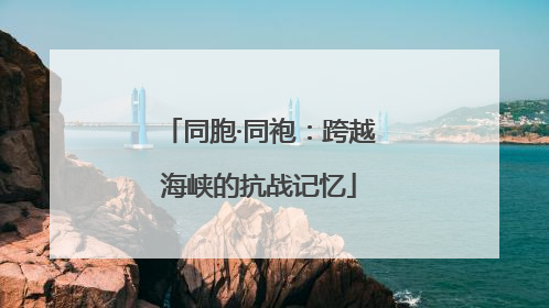 同胞·同袍：跨越海峡的抗战记忆