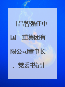 吕智强任中国一重集团有限公司董事长、党委书记