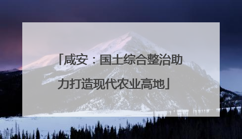 咸安：国土综合整治助力打造现代农业高地