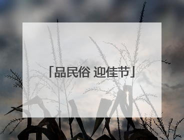 品民俗 迎佳节