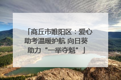 商丘市睢阳区：爱心助考温暖护航 向日葵助力“一举夺魁”