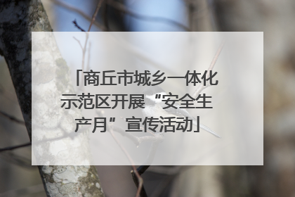 商丘市城乡一体化示范区开展“安全生产月”宣传活动