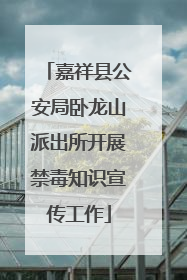 嘉祥县公安局卧龙山派出所开展禁毒知识宣传工作