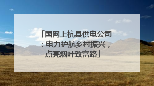 国网上杭县供电公司：电力护航乡村振兴，点亮烟叶致富路