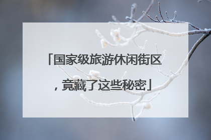 国家级旅游休闲街区，竟藏了这些秘密