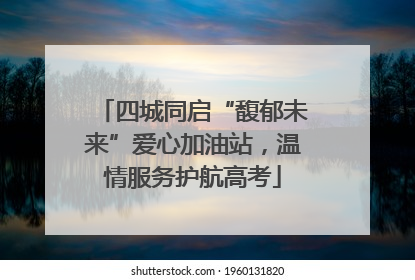 四城同启“馥郁未来”爱心加油站，温情服务护航高考