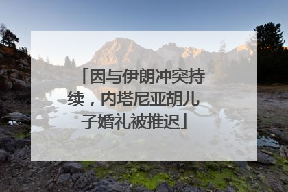 因与伊朗冲突持续，内塔尼亚胡儿子婚礼被推迟