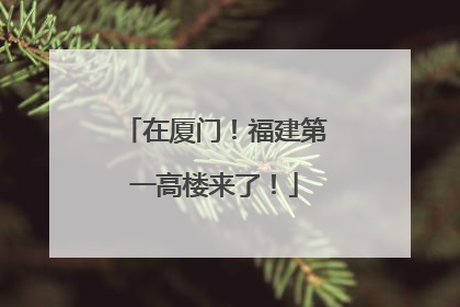 在厦门！福建第一高楼来了！