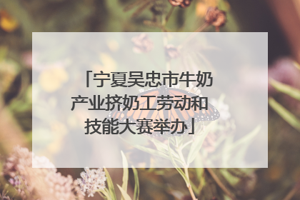 宁夏吴忠市牛奶产业挤奶工劳动和技能大赛举办