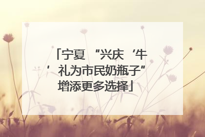 宁夏 “兴庆‘牛’礼为市民奶瓶子”增添更多选择
