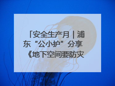 安全生产月｜浦东“公小护”分享《地下空间要防灾，守护平安有我在》安全谣
