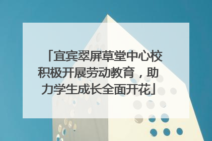 宜宾翠屏草堂中心校积极开展劳动教育，助力学生成长全面开花