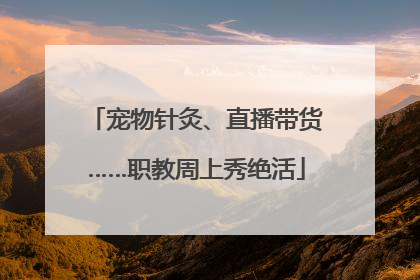 宠物针灸、直播带货……职教周上秀绝活