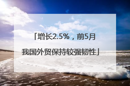 增长2.5%，前5月我国外贸保持较强韧性