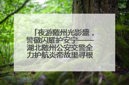 夜游随州光影盛，警徽闪耀护安宁——湖北随州公安交警全力护航炎帝故里寻根节夜游活动侧记