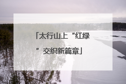 太行山上“红绿”交织新篇章