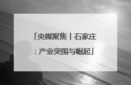 央媒聚焦丨石家庄：产业突围与崛起
