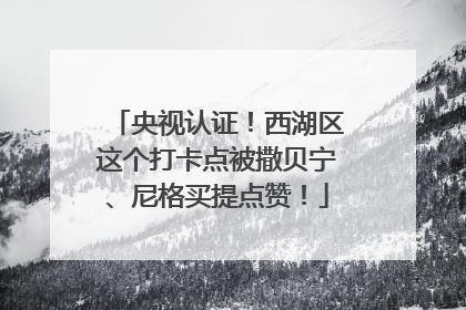 央视认证！西湖区这个打卡点被撒贝宁、尼格买提点赞！
