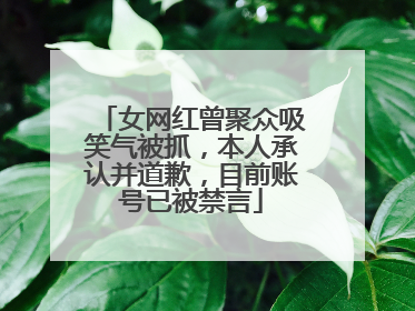 女网红曾聚众吸笑气被抓，本人承认并道歉，目前账号已被禁言