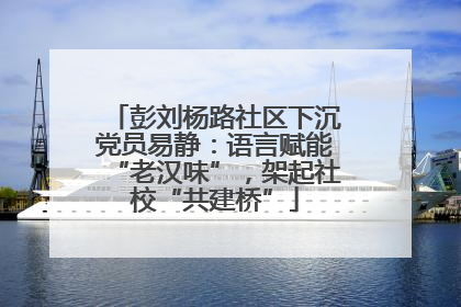 彭刘杨路社区下沉党员易静：语言赋能“老汉味”，架起社校“共建桥”