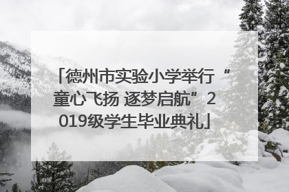 德州市实验小学举行“童心飞扬 逐梦启航”2019级学生毕业典礼
