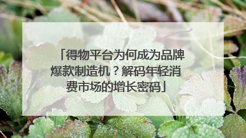 得物平台为何成为品牌爆款制造机？解码年轻消费市场的增长密码
