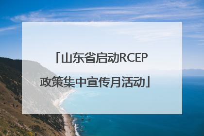 山东省启动RCEP政策集中宣传月活动