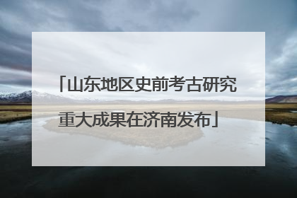 山东地区史前考古研究重大成果在济南发布
