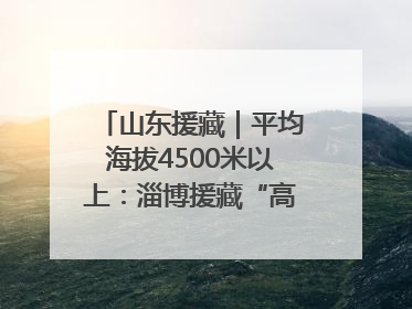 山东援藏｜平均海拔4500米以上：淄博援藏“高”在哪里？