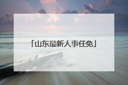 山东最新人事任免