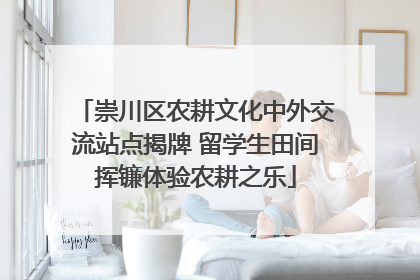 崇川区农耕文化中外交流站点揭牌 留学生田间挥镰体验农耕之乐