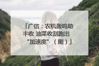 广信：农机轰鸣助丰收 油菜收割跑出“加速度”（图）