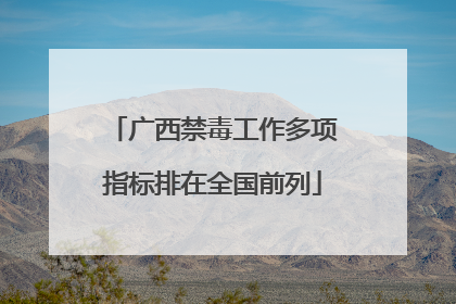 广西禁毒工作多项指标排在全国前列