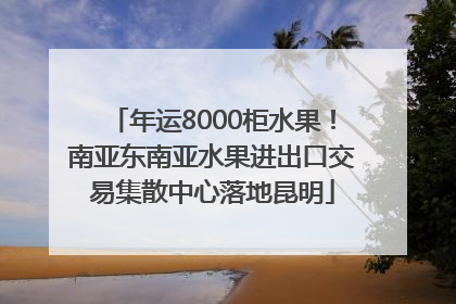 年运8000柜水果！南亚东南亚水果进出口交易集散中心落地昆明