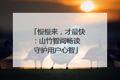 慢慢来，才最快：山竹智阅畅读 守护用户心智
