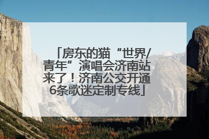 房东的猫“世界/青年”演唱会济南站来了！济南公交开通6条歌迷定制专线
