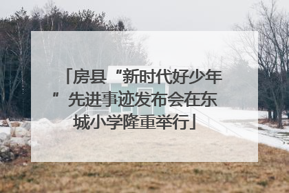 房县“新时代好少年”先进事迹发布会在东城小学隆重举行