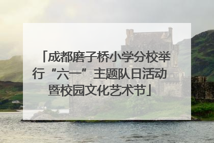 成都磨子桥小学分校举行“六一”主题队日活动暨校园文化艺术节