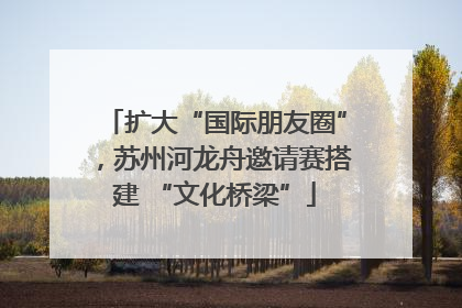 扩大“国际朋友圈”，苏州河龙舟邀请赛搭建 “文化桥梁”