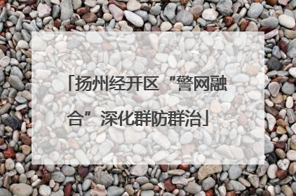 扬州经开区“警网融合”深化群防群治